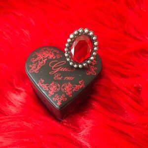 New in box with tag Guess red gem fashion cocktail ring